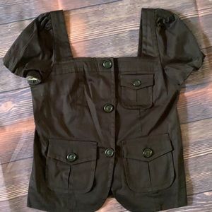 Marc Jacobs Black Button Blouse